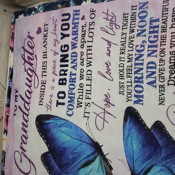 62- To My Granddaughter Motivational Blanket NWT - Picture 2 of 5